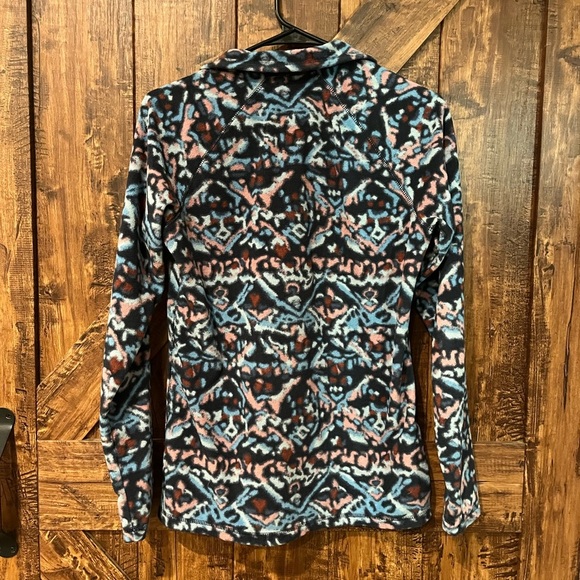 Eddie Bauer Fleece Pullover Women's Small S Quarter Zip Abstract Print - Picture 3 of 3
